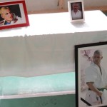 Az emlékasztal Rohács Norbert, Csapó Ferenc és Vikker Dániel képével