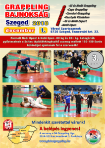 Következő fordulónk, a Szeged 2018 Grappling Bajnokság plakátja