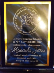A Legeredményesebb Csapat a Musashi Jitsu lett. Megkapták az ÉV KÉPVISELETE 2018 plakettet is.