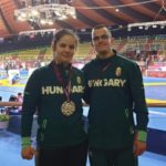 Puskás Boglárka és Skáfár Bence a bronzéremmel