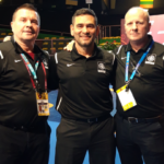 Richard Tado főbíró a magyar bírókkal